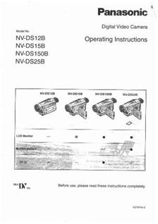 Panasonic NV DS 150 B manual. Camera Instructions.